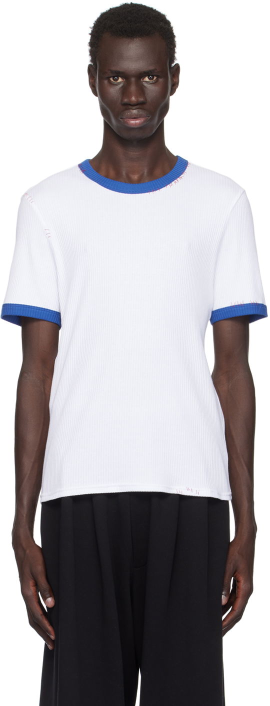 Majica Marni Marni Ringer T-Shirt Bela | HUMU0300QS UTC404