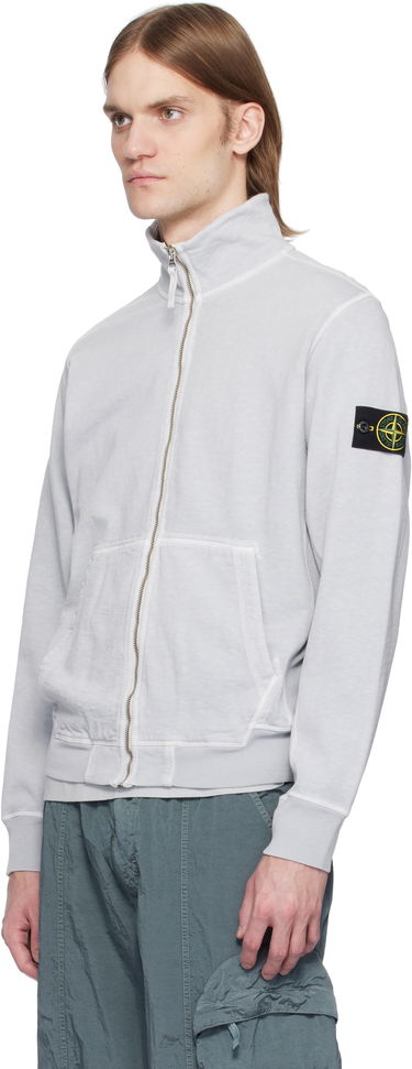 Pulover Stone Island Stone Island Fleece Sweatshirt with Zip Closure Siva | K1S15 6100022 S0060, 3