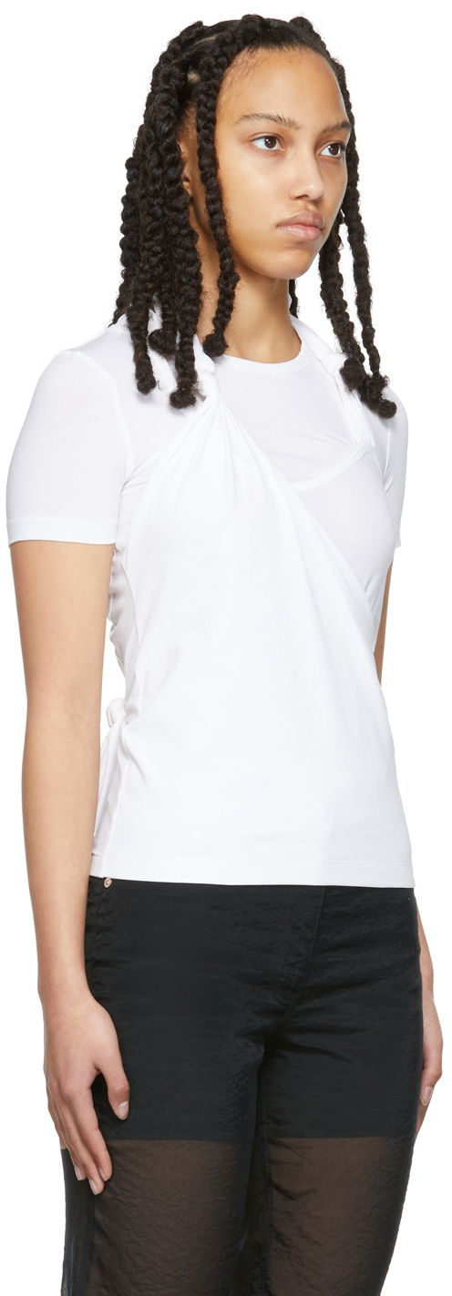 Majica brez rokavov Helmut Lang Helmut Lang Twisted Jersey T-Shirt Bela | M02HW507, 1
