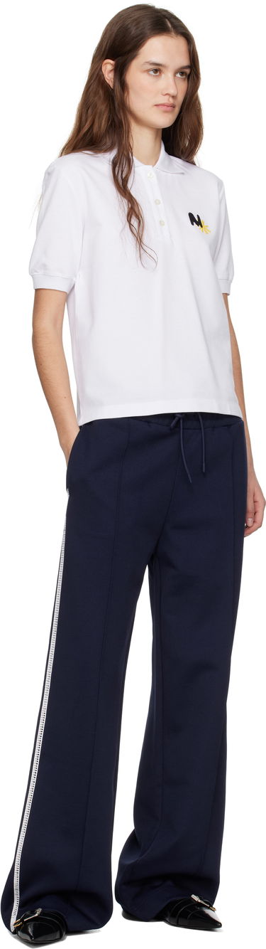 Polo majica MSGM MSGM Logo Patch Polo Bela | 3841MDM80 257137, 3