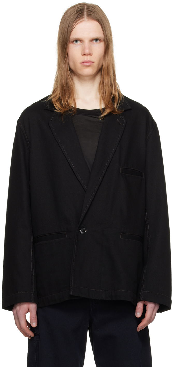 Plašči LEMAIRE Double-Breasted Blazer Črna | JA1038 LD1004