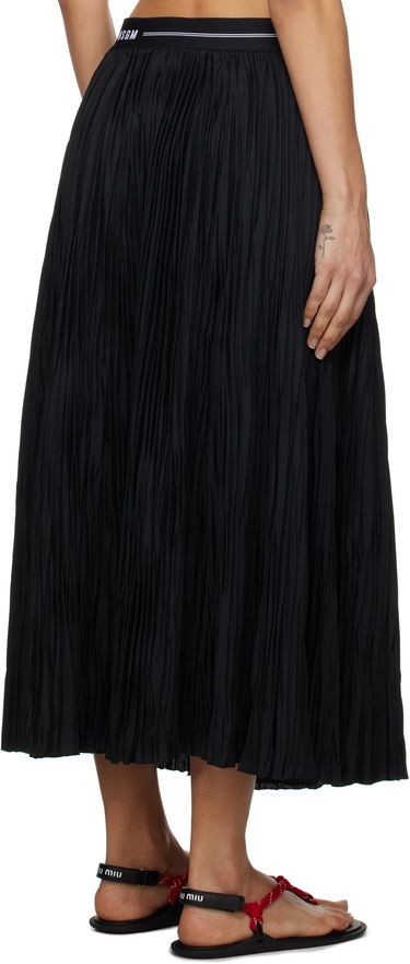 Krila MSGM MSGM Pleated Midi Skirt Črna | 3841MDD29P 257264, 2