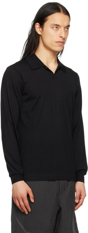 Polo majica NORSE PROJECTS Norse Projects ARKTISK Single-Button Polo Črna | N45-0539, 1