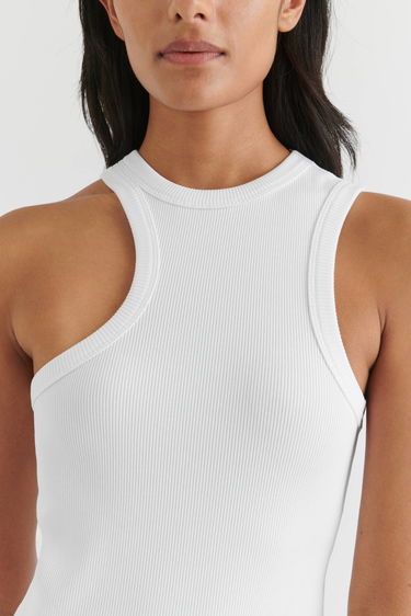 Obleke AXEL ARIGATO Scoop Asymmetric Dress Bela | A2087001, 4