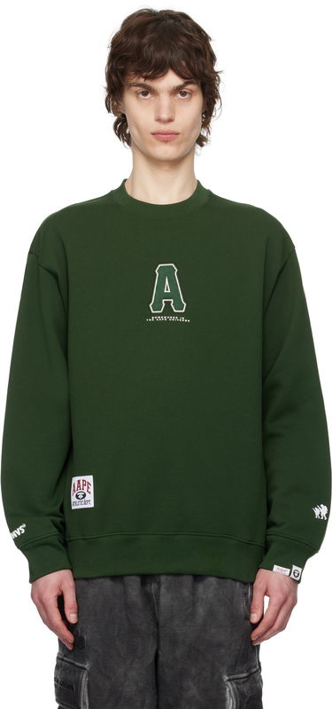 Pulover AAPE by A Bathing Ape AAPE by A Bathing Ape Injection Crewneck Sweatshirt Zelena | AAPSWMC336XXNGRD, 0