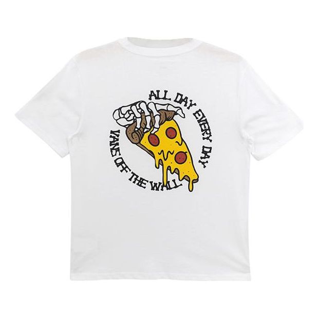 Majica Vans Vans Skeleton Pizza Graphic T-Shirt Bela | VN0A5F3SWHT