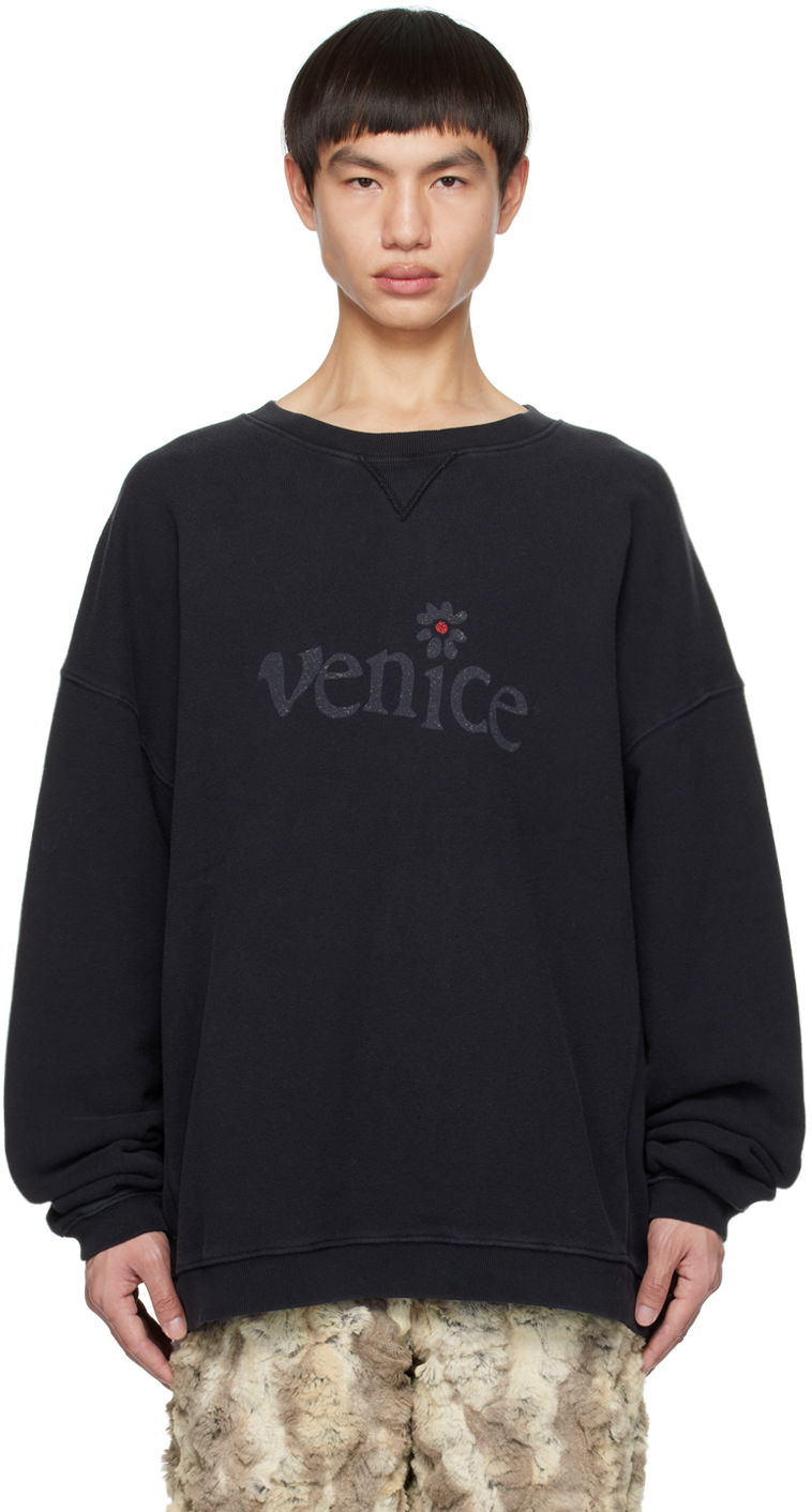 Pulover ERL 'Venice' Print Sweatshirt Črna | ERL06T037
