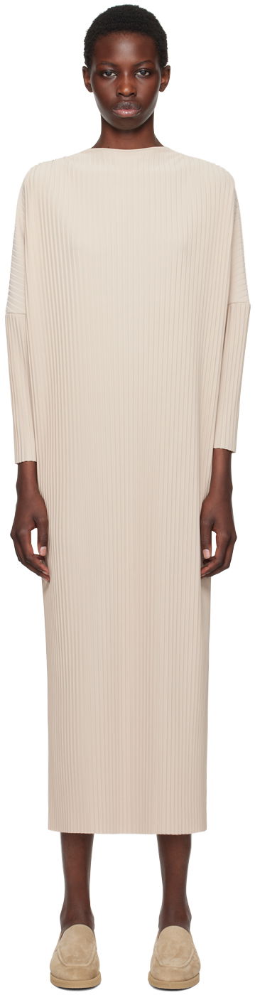 Obleke Max Mara Max Mara Leisure Faraone Maxi Dress Bež | 2426626067600