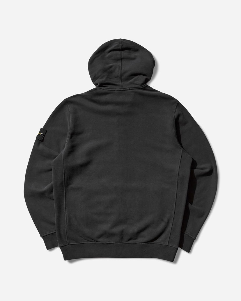 Pulover Stone Island Garment Dyed Zip Hoodie Črna | K2S15-6100067-S0A20 V0029
