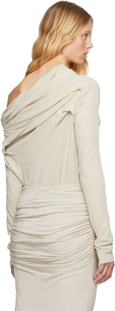 Obleke Entire Studios Entire Studios Draped One-Shoulder Top Bež | ESW-S25-8013-ST, 2