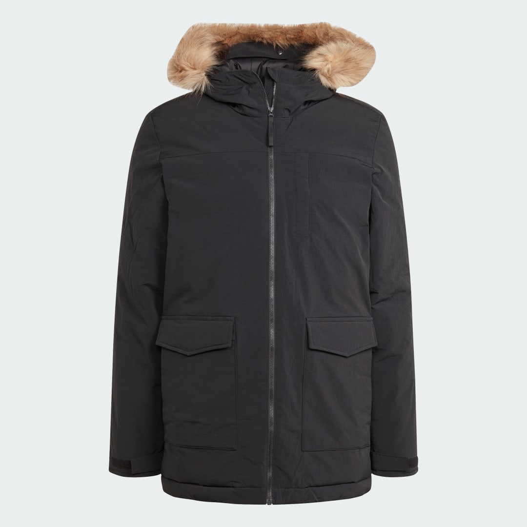 Parka adidas Performance Hooded Parka With Faux Fur Črna | IK0553, 1