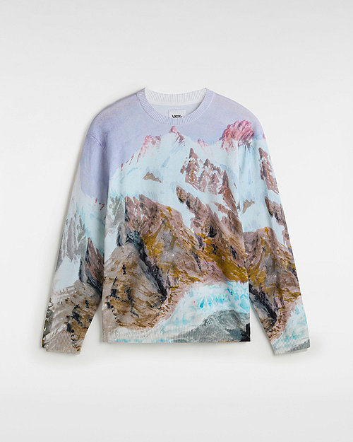 Pleteni pulover Vans Premium Printed Knit Sweater Bela | VN000HMFWHT