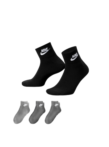 Spodnje perilo in nogavice Nike Everyday Essential Ankle Socks 3-Pack Črna | DX5074-010