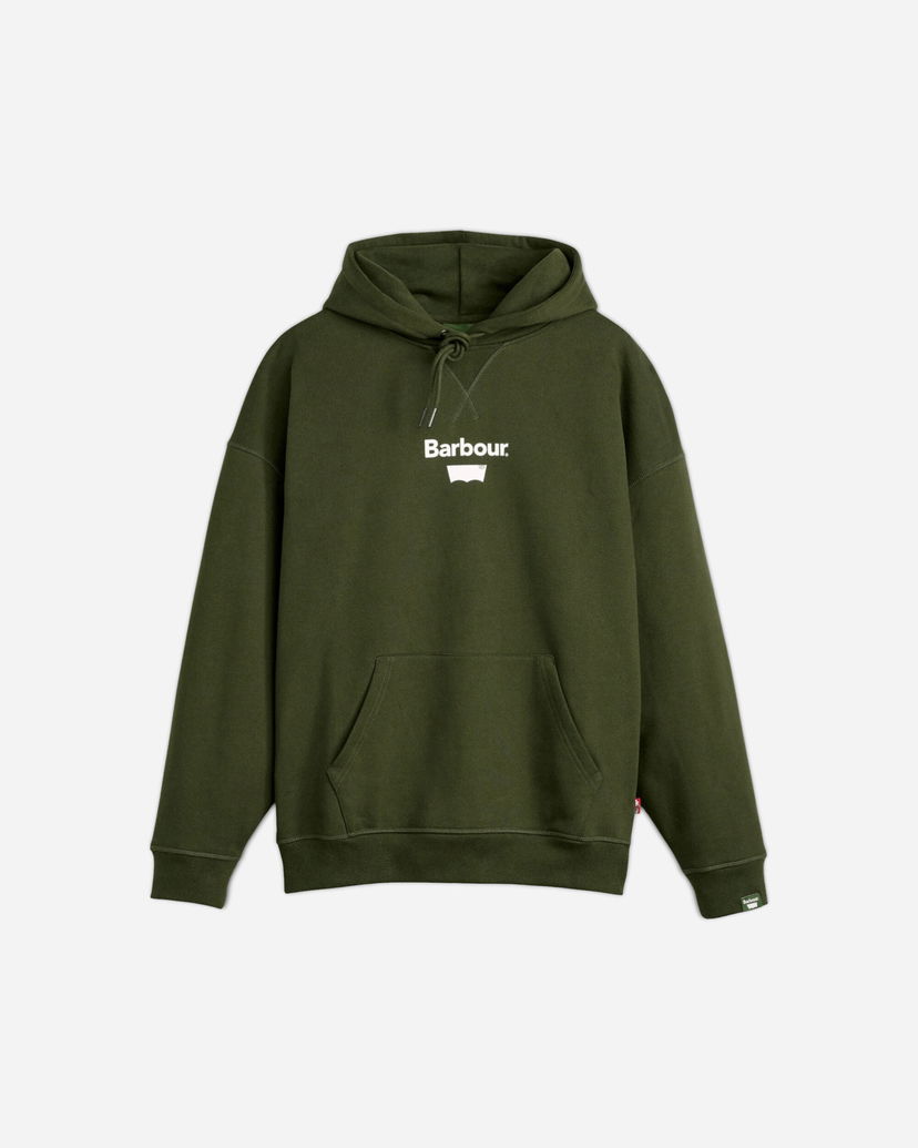 Pulover Levi's Graphic Pouch Pocket Drawstring Hoodie Zelena | 008GM00050 001