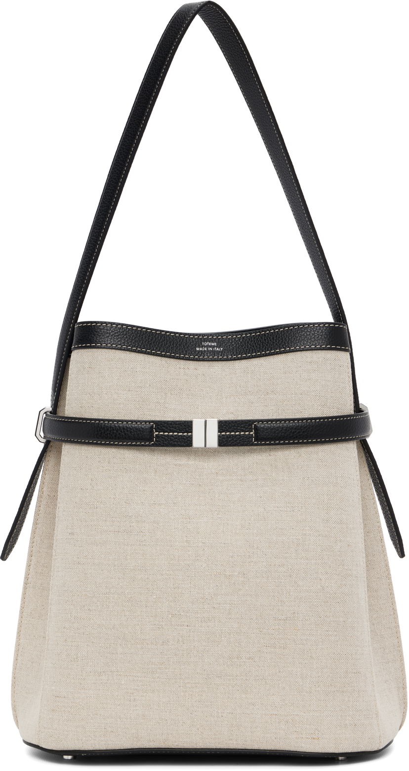 Torbica TOTEME TOTEME Belted Canvas Bucket Bag Črna | 244-WAL0048-FB0234