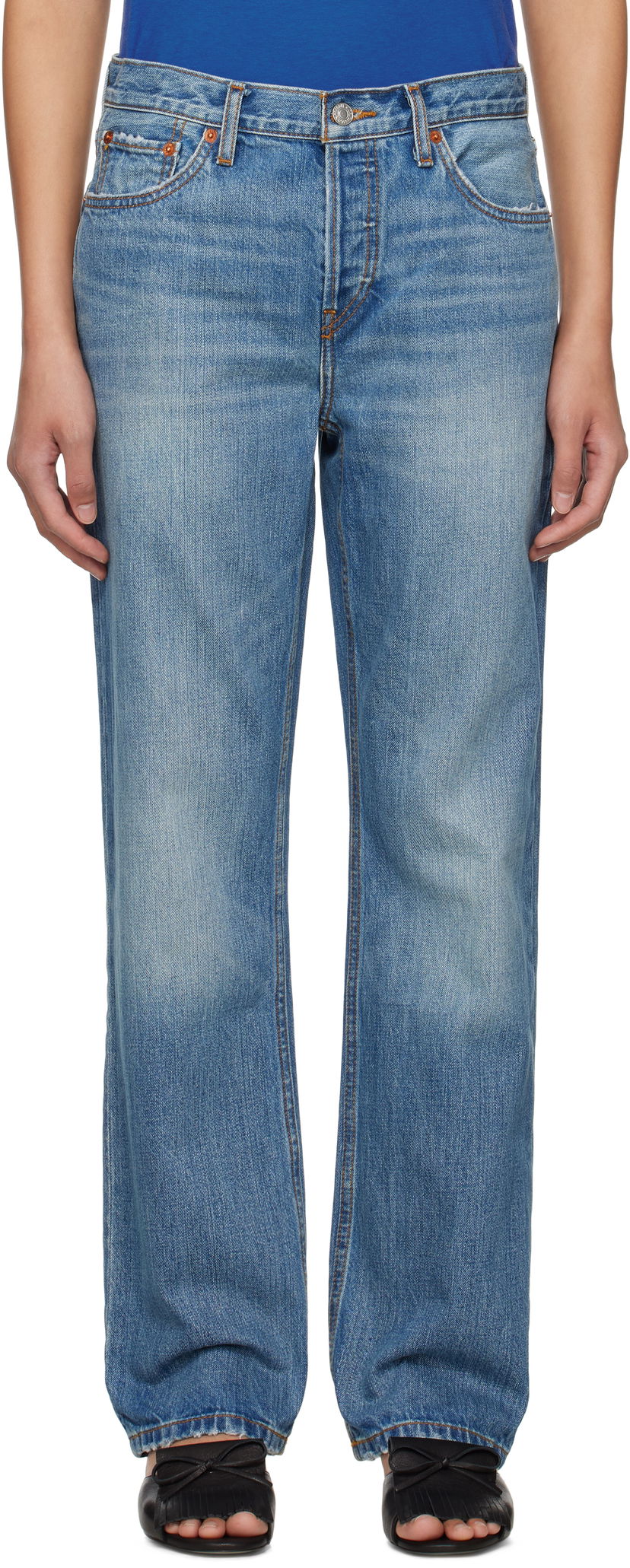 Kavbojke RE/DONE Re/Done 'The Standard' Jeans Modra | 148-03WSTANRD