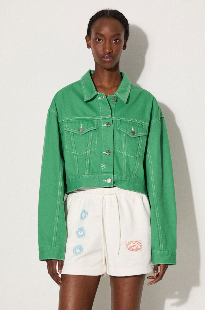 Jakna Ksubi Cropped Oversize Jacket Zelena | WPS23JK004