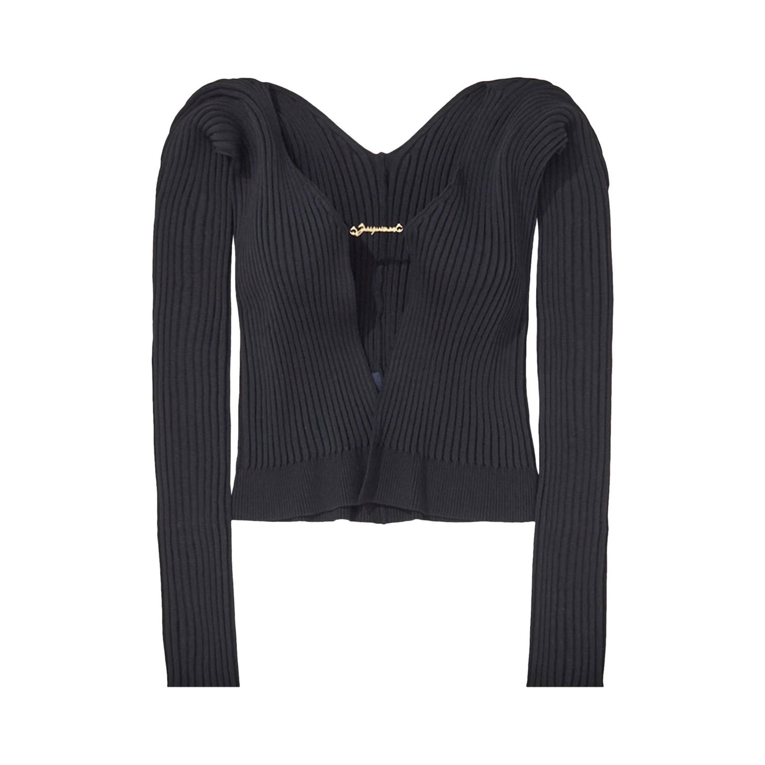 Pleteni pulover Jacquemus La Maille Pralu Longue Cardigan Črna | 223KN500 2190 990, 1