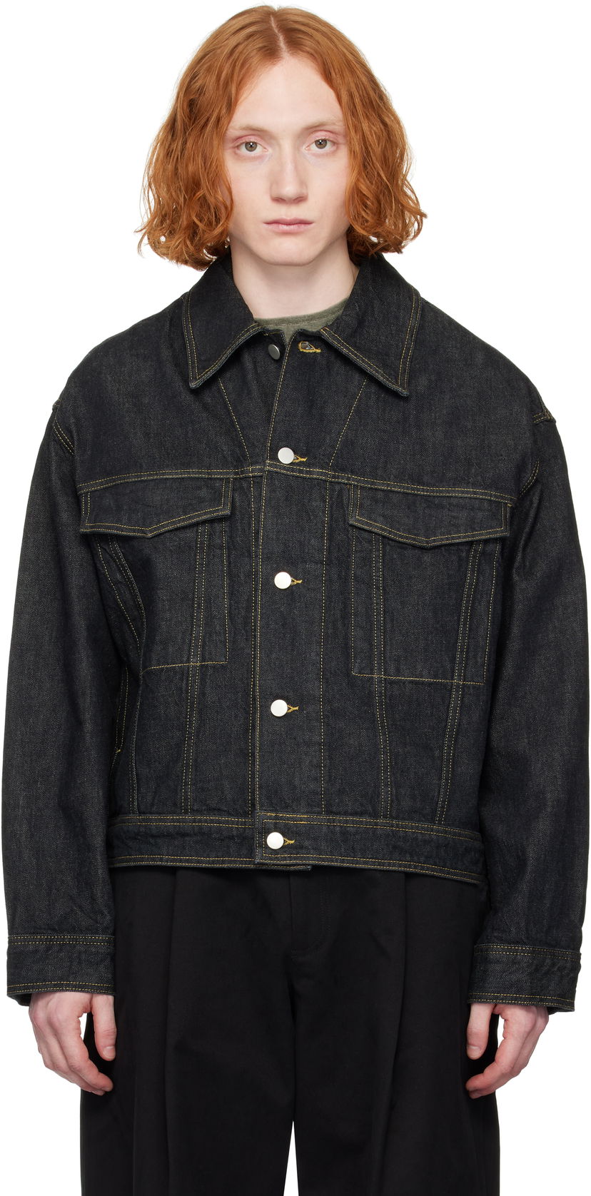 Jakna Studio Nicholson Studio Nicholson Stein Denim Jacket Modra | STEIN SNM - 1299