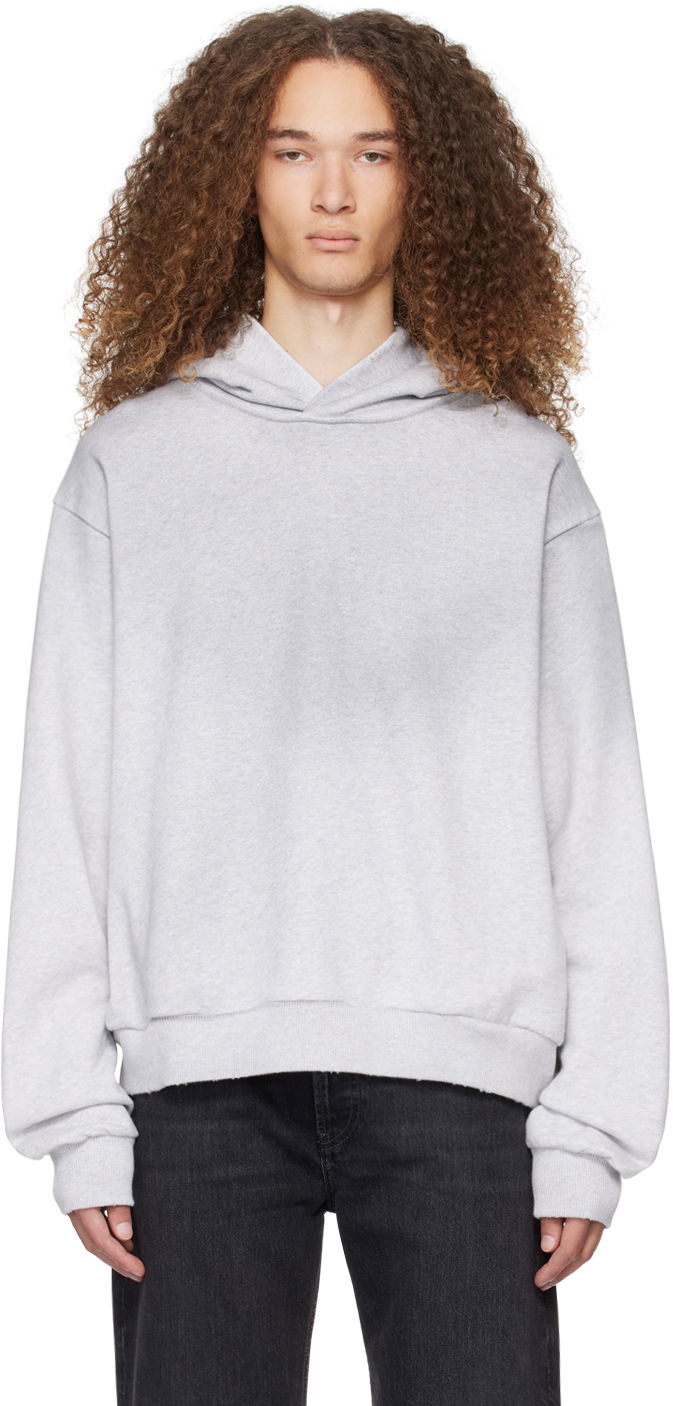 Pulover Acne Studios Distressed Hoodie Siva | CI0159-