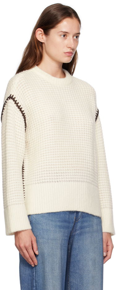Pleteni pulover rag & bone Rag & Bone Women's Katie Crocheted Sweater Bela | WAS24F049SA49, 1