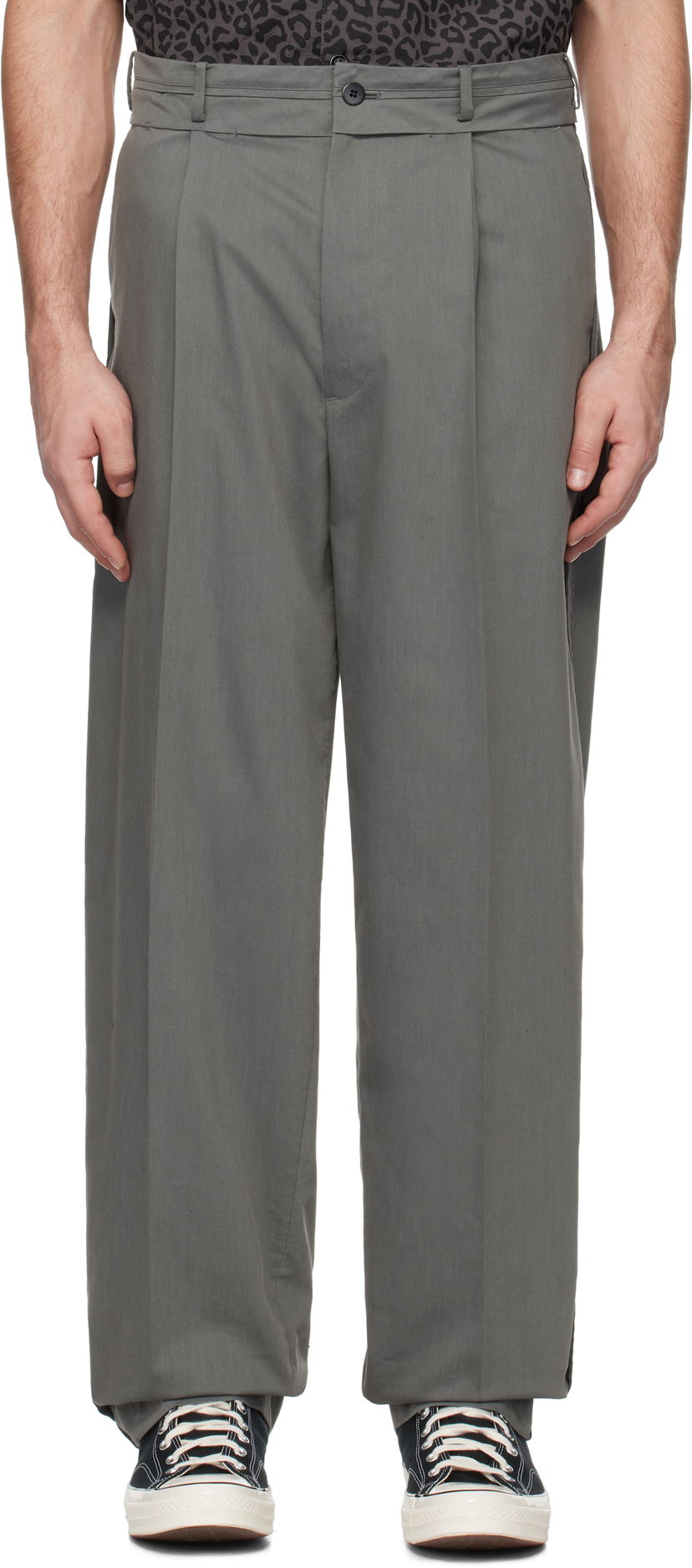 Hlače UNDERCOVER Undercover Twill Trousers Siva | UP1E4505