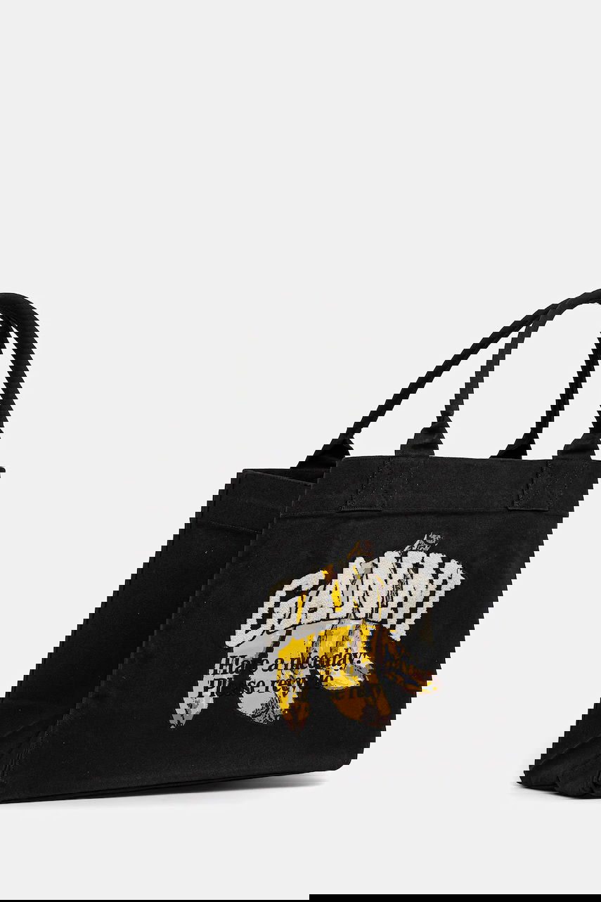Tote bag GANNI GANNI Shopper XXL Pocket Banana Print Tote Bag Črna | A6896, 1