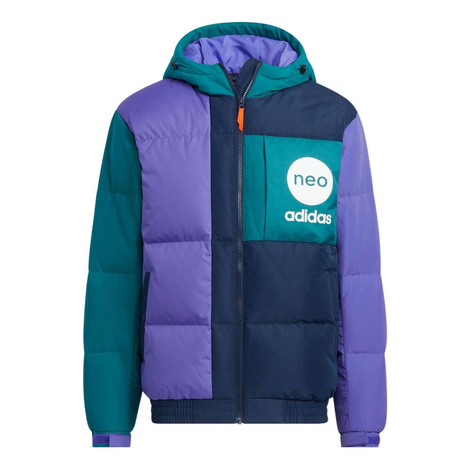 Puhovka adidas Originals Neo Vbe Color Block Puffer Jacket Lila | HN4781, 0