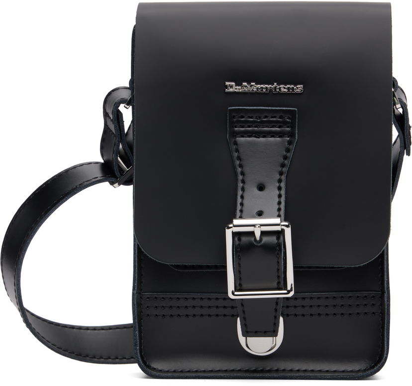 Torba za čez ramo Dr. Martens Leather Vertical Crossbody Bag Dr. Martens Črna | AD055001