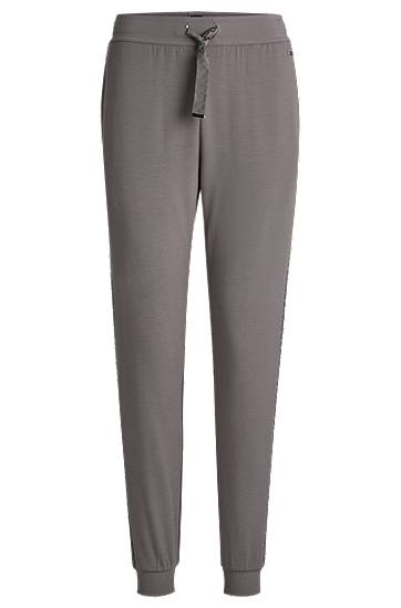 Trenirka BOSS Monogram Tracksuit Bottoms with Modal and Silk Siva | 50535841, 0