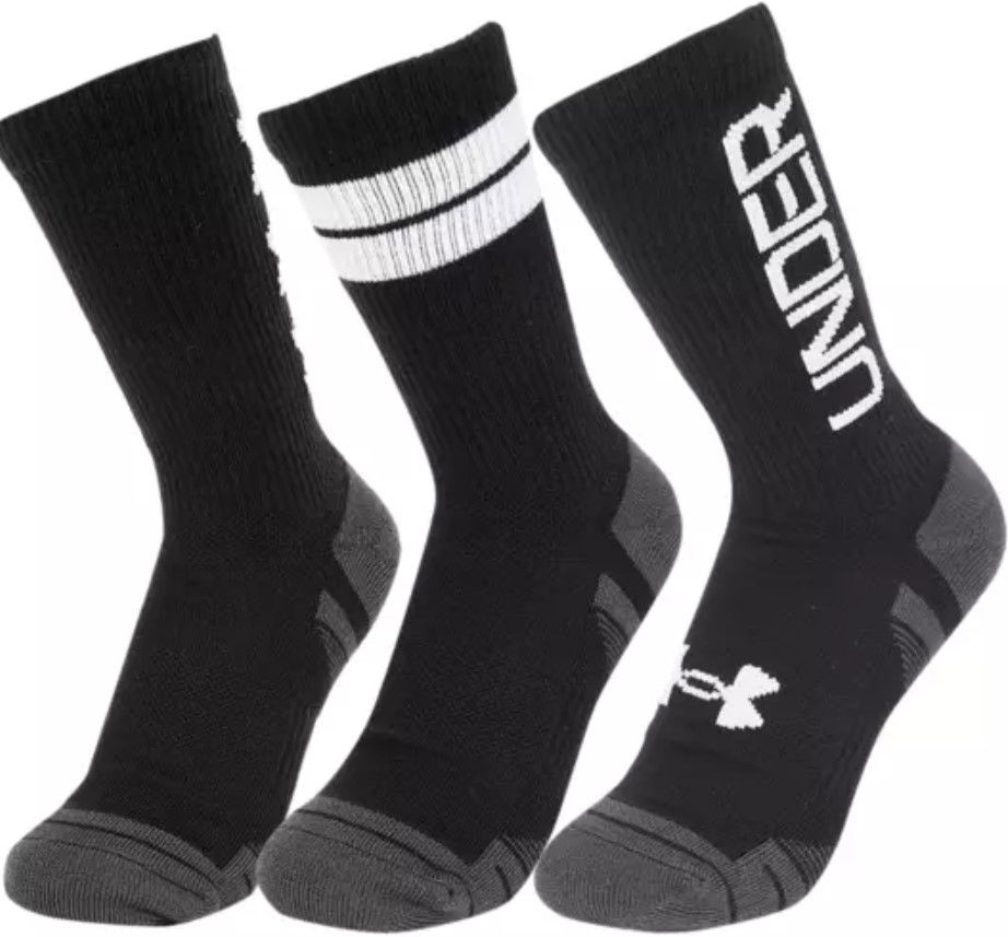 Nogavice Under Armour 3-pack Tech Crew Socks Črna | 1379515-002, 0
