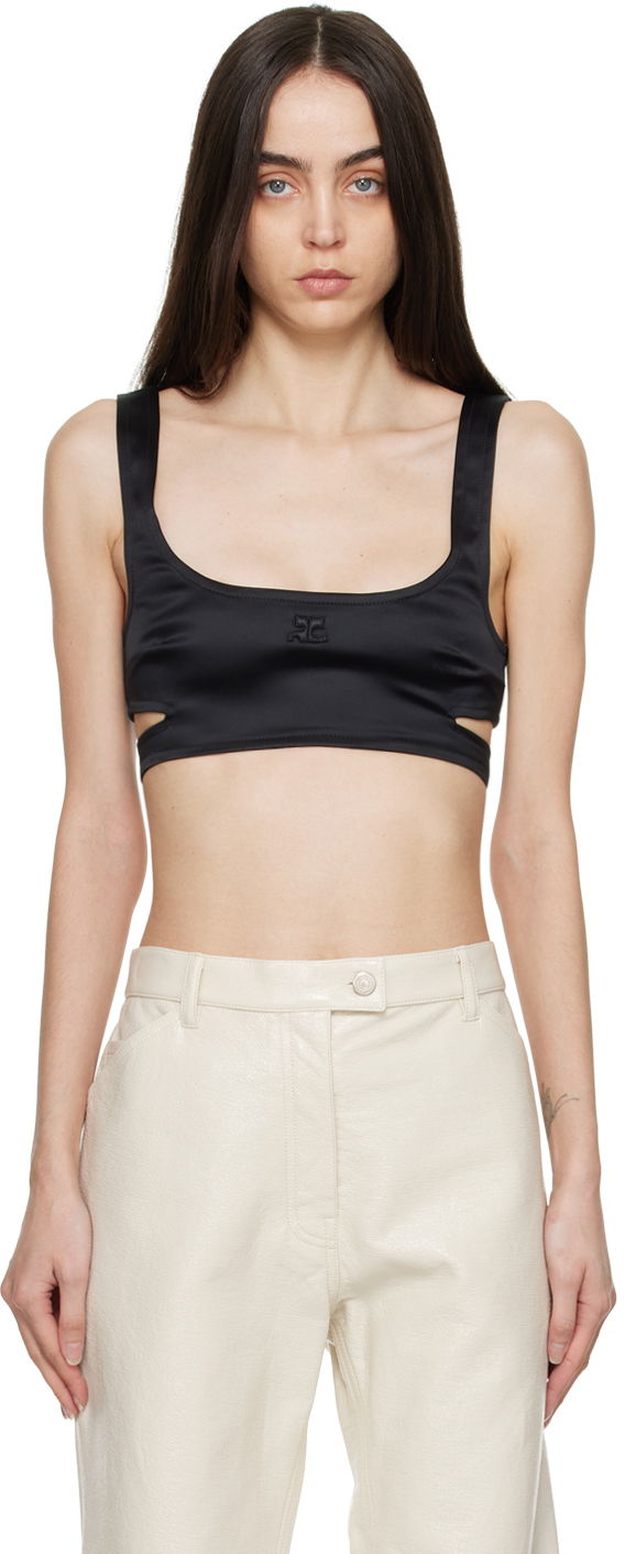 Majica brez rokavov Courrèges Courrèges Cutout Tank Top Črna | 322CBR014AC0017