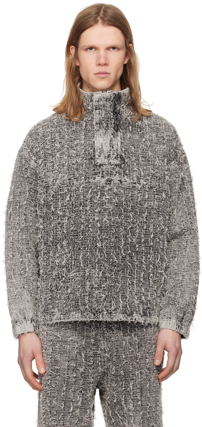 Pleteni pulover Diesel D-Flow-S2 Turtleneck Siva | A17331-0ABCR-02