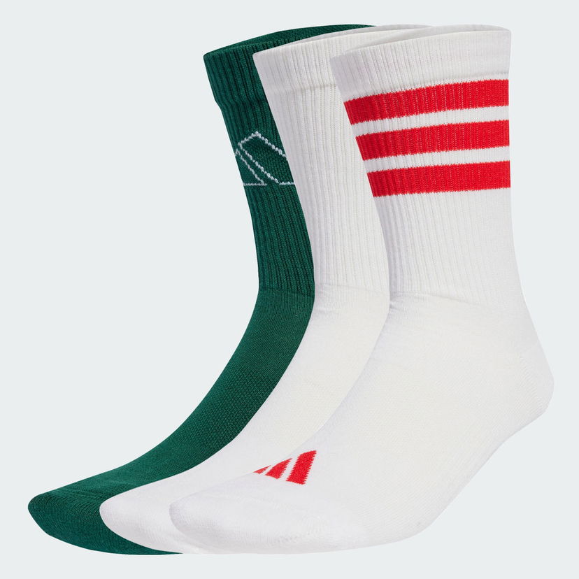 Nogavice adidas Performance 3 Pairs Logo Crew Socks Bela | JW3643