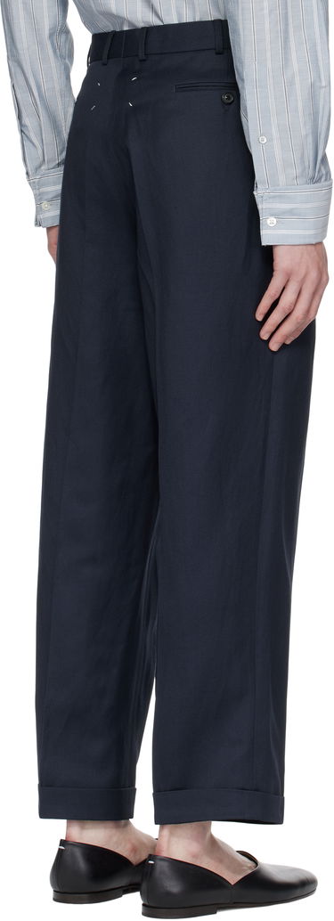 Hlače Maison Margiela Maison Margiela Turn-up Trousers Mornarica | S50KA0669 M35287, 2