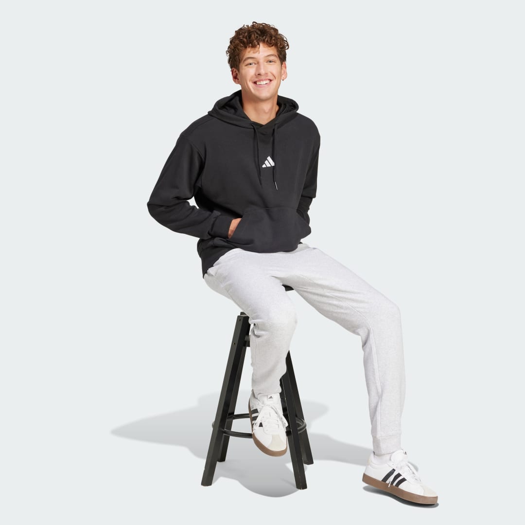Pulover adidas Performance Essentials Feel Cozy Terry Hoodie Črna | JE3849, 1