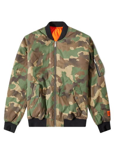Bomber jakna HERON PRESTON Canvas Camo Bomber Jacket Večbarvna | HMEH007F22FAB0025900