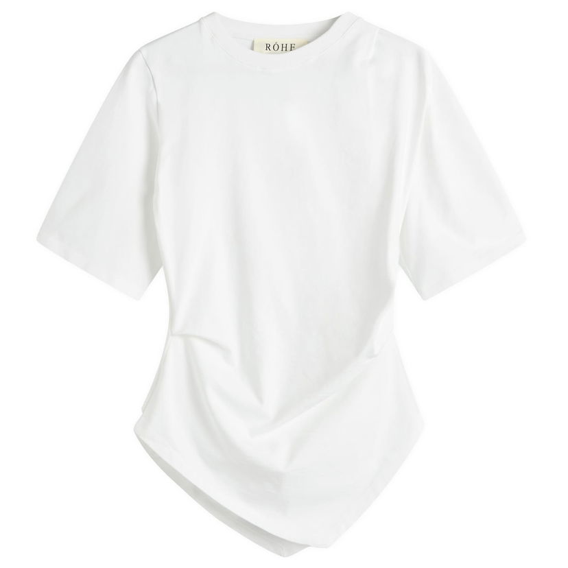 Majica Róhe Re-Invented Twisted T-Shirt Bela | 416-20-206