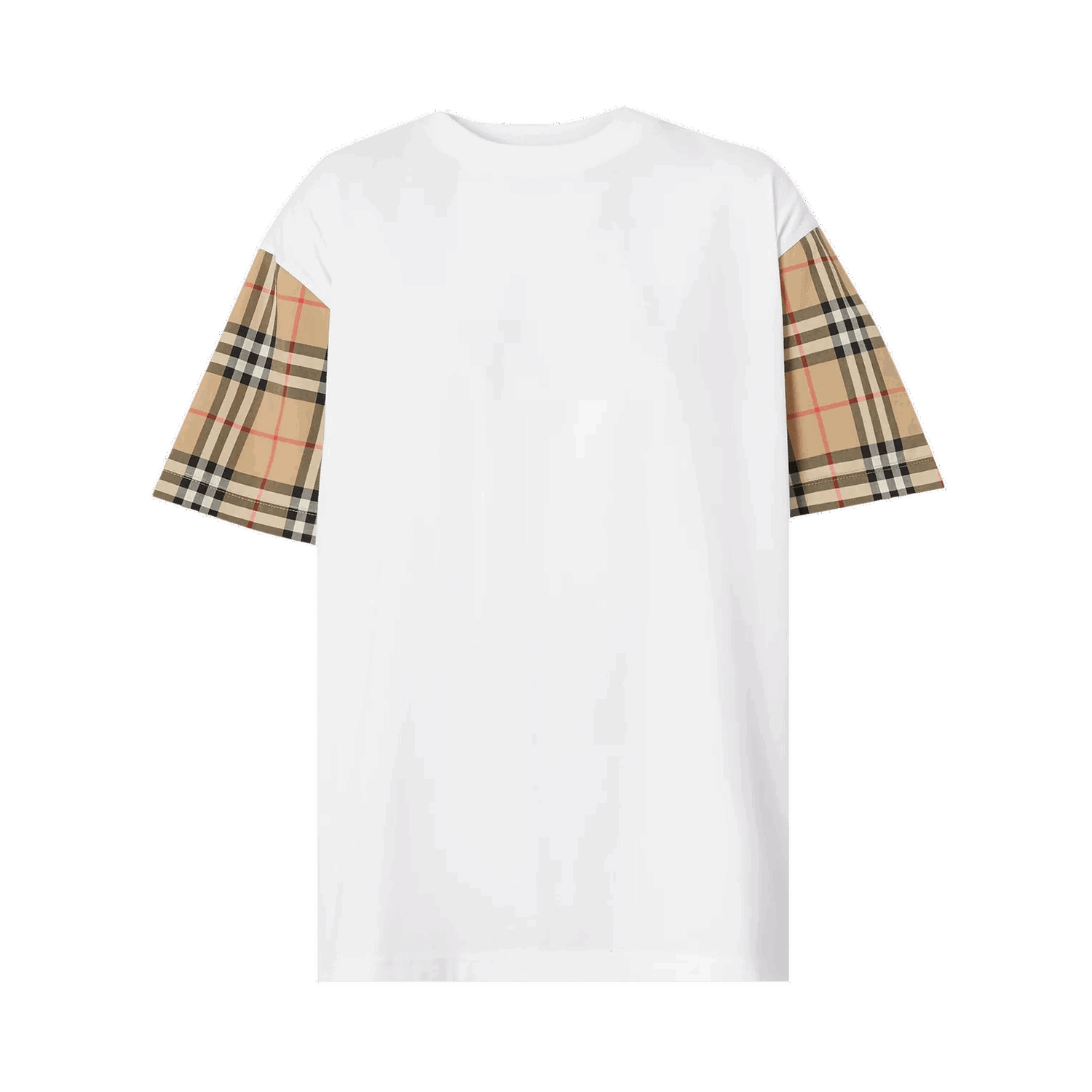 Majica Burberry Vintage Check Sleeve Oversized T-Shirt Bela | 8042716, 0