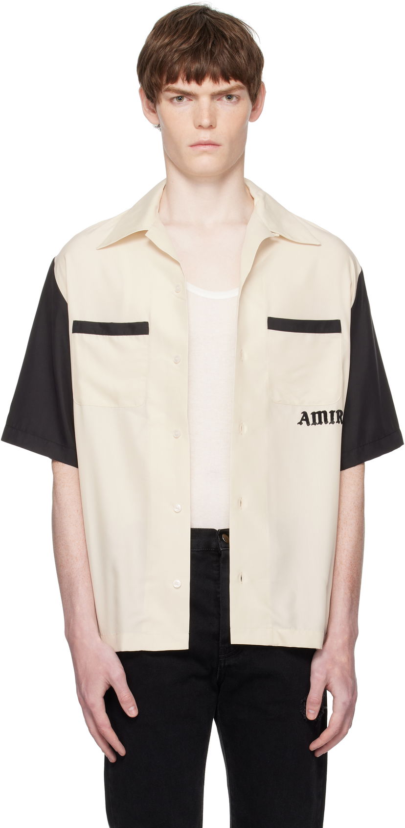 Srajce AMIRI AMIRI 'Try It' Bowling Shirt Črna | AMSTCA1149