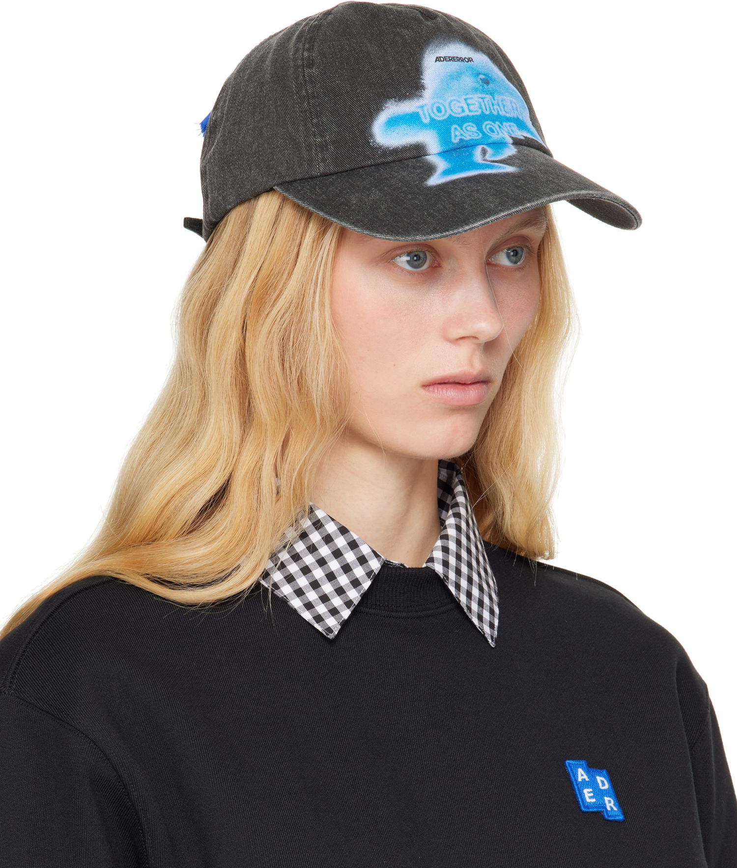 Kapa ADER ERROR ADER error Faded Denim Cap Črna | BO01SSHW0217BK, 1