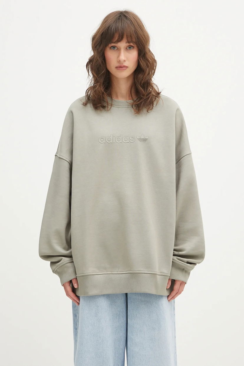 Pulover adidas Originals adidas Originals Ess Lin Crew Sweatshirt Zelena | JW1017