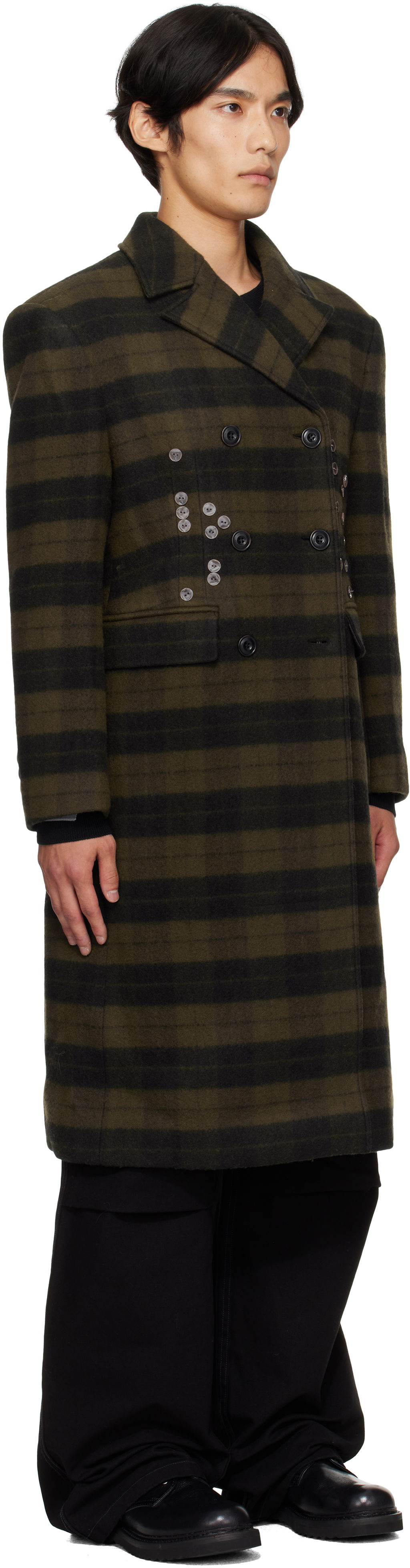 Plašči Andersson Bell Andersson Bell Lacie Check Button Coat Zelena | awa726w, 1