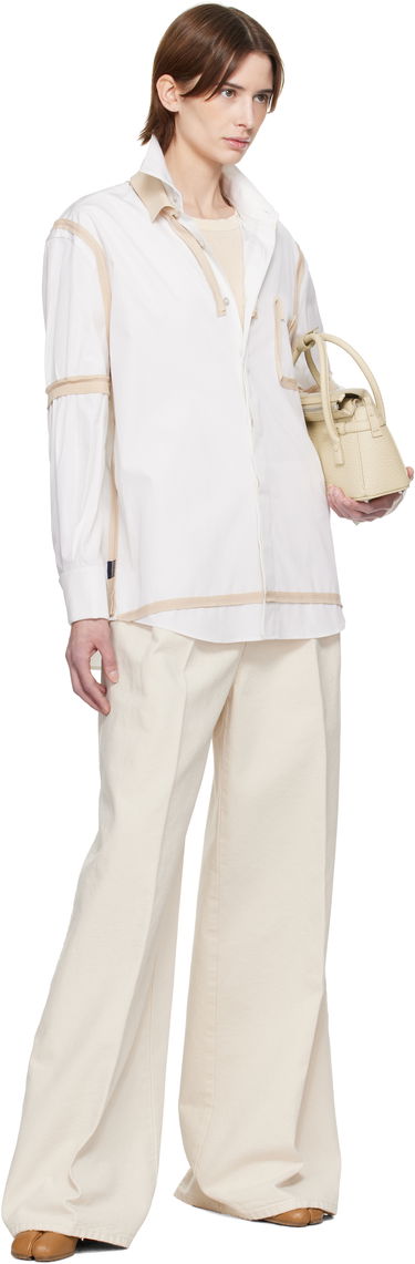 Srajce Maison Margiela Maison Margiela Contrast Trim Shirt Bela | S51DT0018 M35391, 4