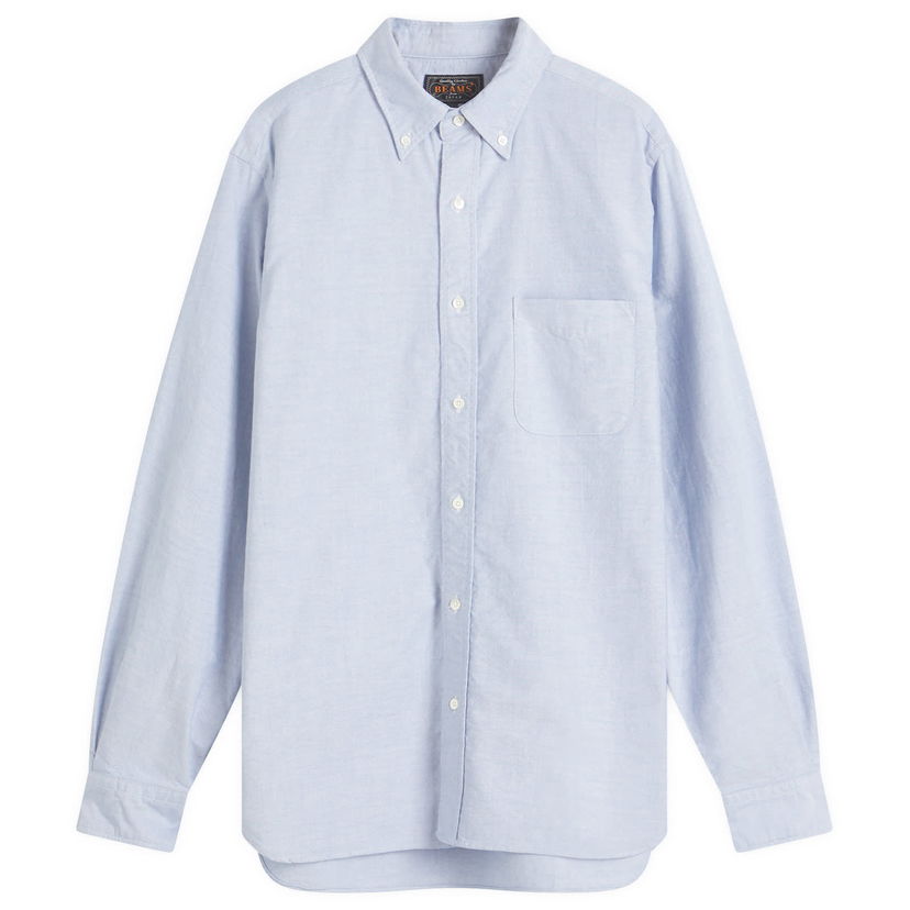 Srajce BEAMS Beams Plus Button Down Oxford Shirt, Size Small Modra | 3811-0011-139-75