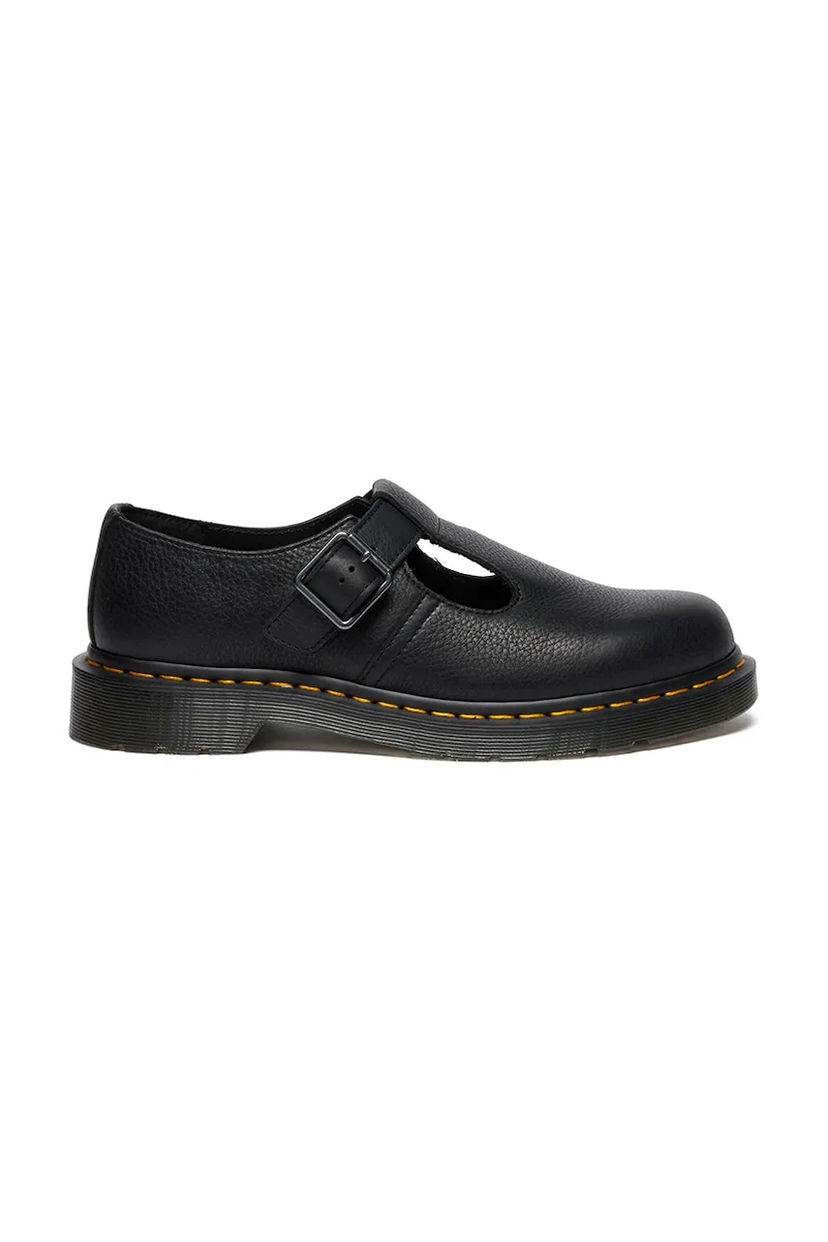 Superge in čevlji Dr. Martens Polley Leather Mary Jane flat-heeled Shoes Črna | DM41408001