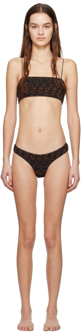 Kopalke TOTEME TOTEME Smocked Bikini Črna | 241-WSW1079/WRB2008-FB0130