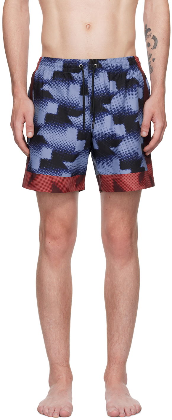 Kopalke Dries Van Noten Printed Swim Shorts Modra | 242-022500-9266