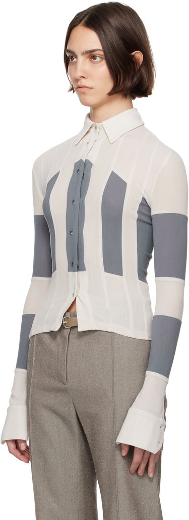 Srajce Tory Burch Tory Burch Wool Button Down Shirt Siva | 173622-034, 3
