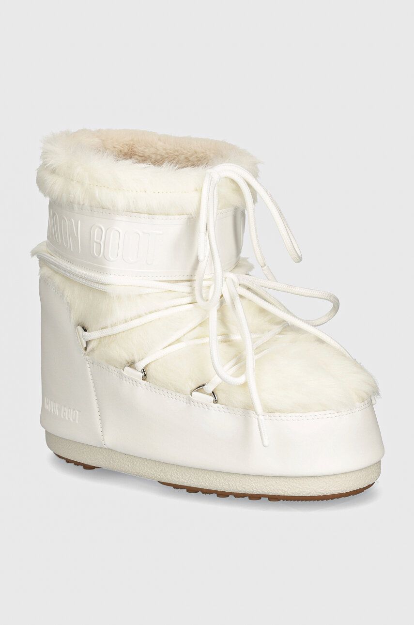 Superge in čevlji Moon Boot MB ICON LOW FAUX FUR Boots Bela | 80D1409390.A002, 0